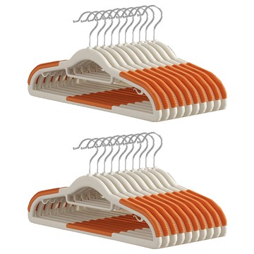 BangJiaShi 幫家適 無痕衣架 10個  季風橙  2組