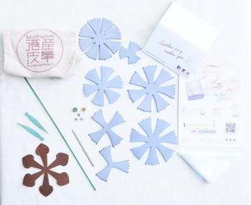 白蠟皮革康乃馨 皮革材料包 免費刻名 皮革花 永不凋謝 母親節