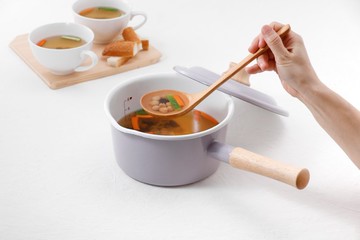 【官方直營】COTTON PLUS系列 單柄琺瑯鍋14cm-1.2L