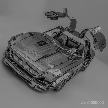 蝶翼跑車3D金屬拚圖DIY手工立體拚圖拚裝玩具益智玩具創意生日 QQVC
