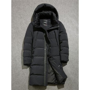 新款長款過膝超加厚拉絨領口戶外大碼男式嚴寒保暖冬季羽絨服簡約