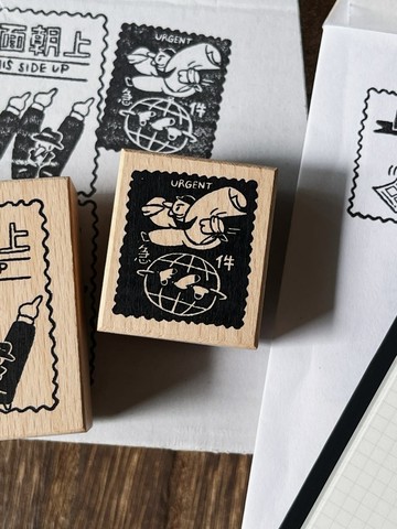Office stamp : 急件 _ 木頭印章