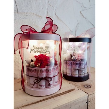 【OSTARA FLORIST 奧斯塔拉花藝】【牡羊座生日禮物】媽媽有錢花-(永生花、乾燥花、有錢花、仿真鈔、花禮、祝賀、情人節、母親節、交換禮物)