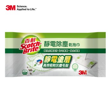 3M百利 靜電除塵乾拖巾-30張