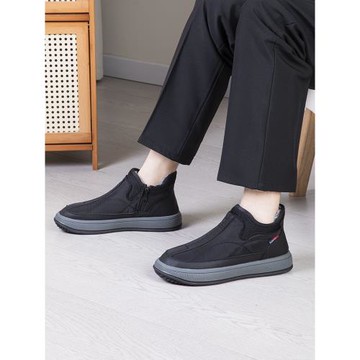 (免運)冬季老北京布鞋男士官方旗艦店加絨加厚保暖中老年人防滑爸爸棉鞋