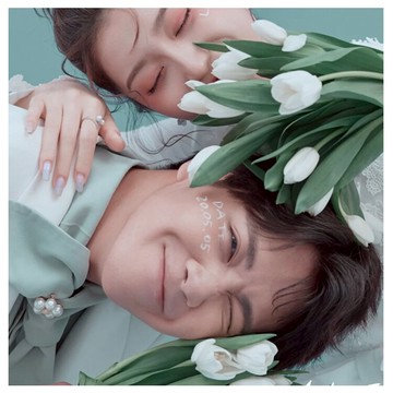 新款婚紗攝影道具白色郁金香影樓寫真拍照道具仿真手捧花