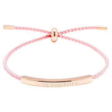 MARIGOLD 美爾朵 Secret Talk甜言蜜語可調式抽拉手環 Love yourself 粉紅繩