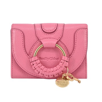 SEE BY CHLOE HANA系列山羊皮三折短夾(玫瑰粉 )