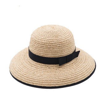 草帽遮陽帽-圓頂蝴蝶結大簷可摺疊女帽子2款73zr112【獨家進口】【米蘭精品】