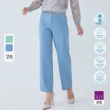 ILEY伊蕾 知性羅馬布小直筒褲(兩色；M-XL)1233016505