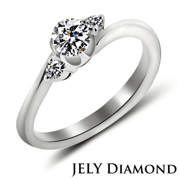 JELY 低調閃爍  0.30克拉八心八箭完美車工美鑽戒