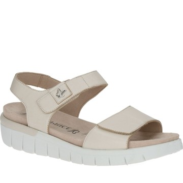 CAPRICE CREAM PERLATO CASUAL OPEN SANDALS 米白色女款鞋子