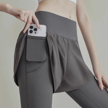 跑步透氣運動短褲女外穿速干遮胯寬假兩件瑜伽短褲防走光健身褲