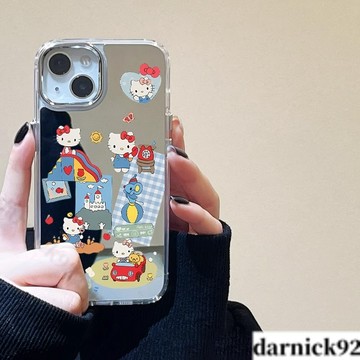 小可愛猫鏡面 ins 適用iPhone 16 15 14 13 pro max 手機殼8 plus XS XR