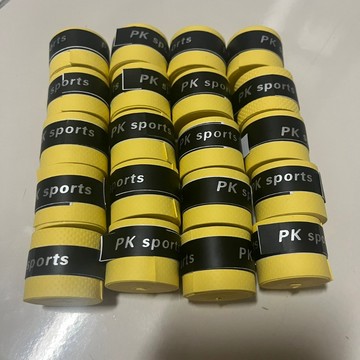 [現貨不用等] [20入組] 羽球拍 球拍 握把帶 握把布 高C/P值 便宜 黃色  吸汗 乾爽 不黏手