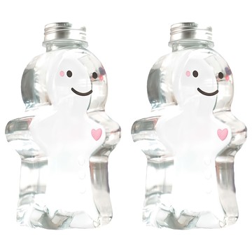 QiMart 薑餅人造型擴香瓶 500mL 聖誕造型 擴香纖維棒  絲絨玫瑰  2件
