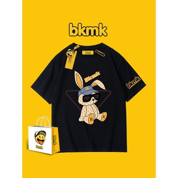 2025新款T恤男士短袖兔年限定款半袖潮牌純棉ins寬松卡通兔子純棉