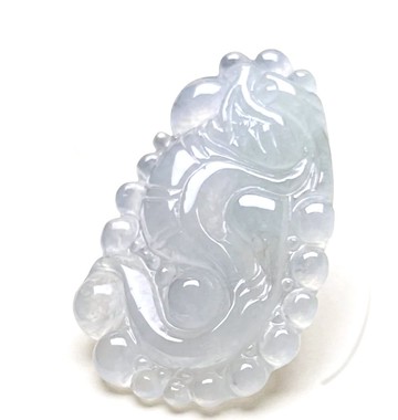 冰種翡翠懷古龍牌 | 天然緬甸玉翡翠A貨 | 送禮