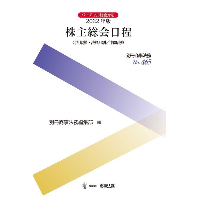 別冊商事法務 No.465 株主総会日程??会社規模・決算月別 中間決算