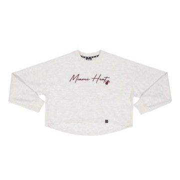 NBA 女款 隊伍字形 短版 Crop Tee 長袖上衣 熱火隊 3552100111