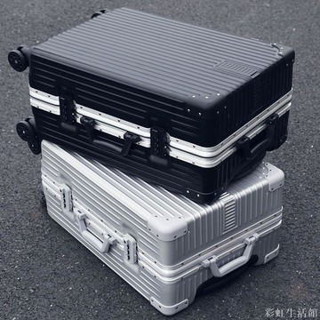 行李箱女密碼箱學生旅行箱拉桿箱皮箱萬向輪大容量鋁框款登機箱男