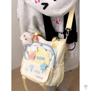 ✨ 卿選好物 ✨可愛少女斜挎包小清新手提袋女高中初中學生上課書包大容量單肩包