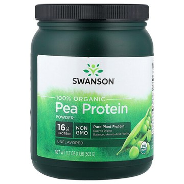 Swanson Vitamins, 全有機蛋白質粉，原味，1.1 lb（503 克）