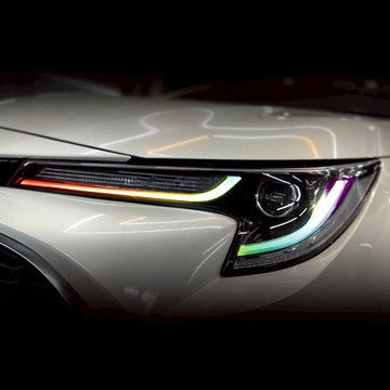 小馬汽車工坊_TOYOTA_ COROLLA_SPORT_AURIS_2018~2025_有色透明車燈眉_DIY燈眉貼