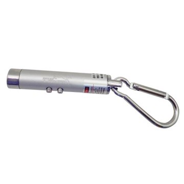 【焊馬TW】CY-H5316 三合一 紅光單點 扣環式 雷射筆 附電池(手電筒 驗鈔燈 輕巧 攜帶方便 檢驗合格)