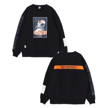 CHUMS Space Blast Off Crew Top 男 圓領套頭衫 黑色 CH001503K001