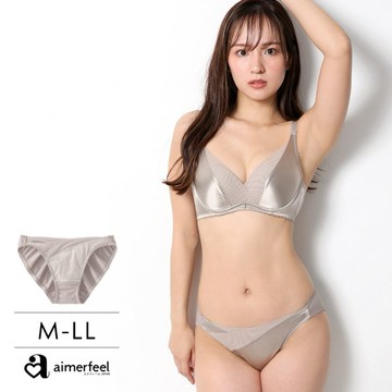 aimerfeel-亮澤緞面三角內褲-摩卡棕-1650521-MO