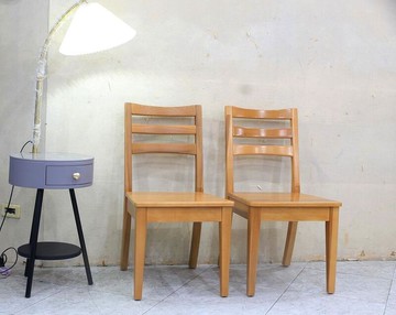 【歐風別館】豐田正柚木全實木餐椅【桃園免運費】