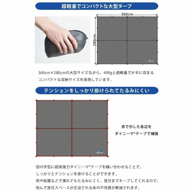 finetrack ファイントラック ゴージュタープ GY | LINEブランド