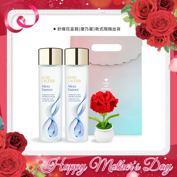 ESTEE LAUDER 雅詩蘭黛 微分子肌底原生露(100ml)X2-新版+手作針織康乃馨-母親節獻禮附禮袋