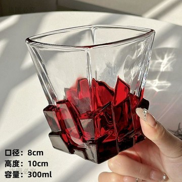 闆娘回饋🔔小眾設計 藝術感磨砂冰塊杯 限定輕奢威士忌酒杯 高質感玻璃杯 居家品酒必備 文青風格 送禮自用兩相宜 839E