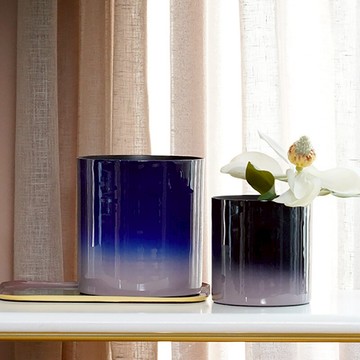 北歐簡約印度進口琺瑯金屬花瓶花器 創意收納桶輕奢家裝擺件擺設