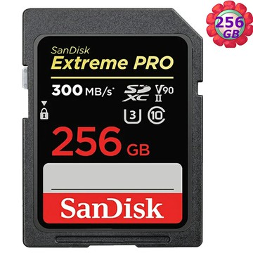 SanDisk 256GB 256G SDXC Extreme Pro 300MB/s SD V90 8K UHS-IISD SDSDXDK-256G相機記憶卡｜滿額領券最高現折$220