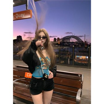 Tongiiuu 松茶可可 高腰顯瘦燈芯絨休閑褲女闊腿豐胯提臀短褲秋冬