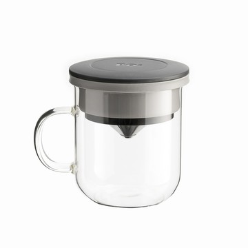 PO:Selected｜丹麥研磨過濾咖啡玻璃杯350ml 2.0 (黑+灰)