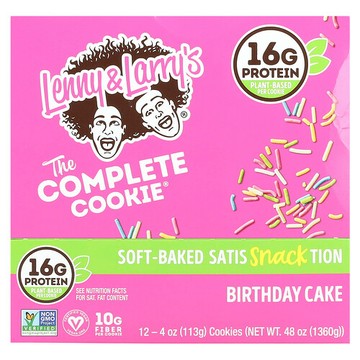 Lenny & Larry's, COMPLETE 曲奇®，生日蛋糕，12 塊，每塊 4 盎司（113 克）