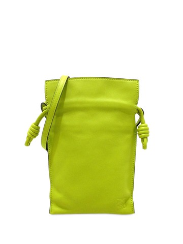 Loewe Pre-Owned - 2010-2025 Flamenco Knot crossbody bag - women - Calf Leather - One Size - Green