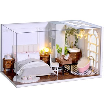 CUTE ROOM 智趣屋 DIY 手作袖珍屋 附防塵罩 QT-011  1:32收藏版  慵懶日常  1個