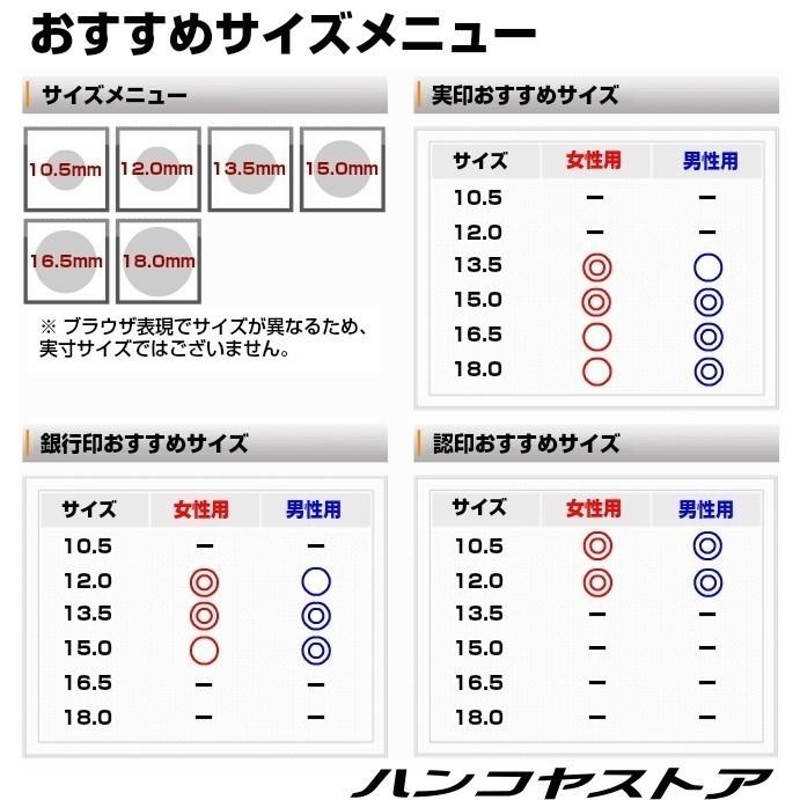 印鑑 実印 はんこ 黒水牛 印鑑ケース付 10.5~18.0mm 銀行印 認印