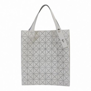 ISSEY MIYAKE 三宅一生 - BAOBAO側凹折尼龍幾何方格8x9手提包(霧面奶油米)