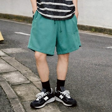 Basic 針織重磅460克【膝上方塊版型】五分棉短褲