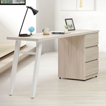 Homelike 喜家居120cm三抽造型書桌(2502)-120x56x79公分