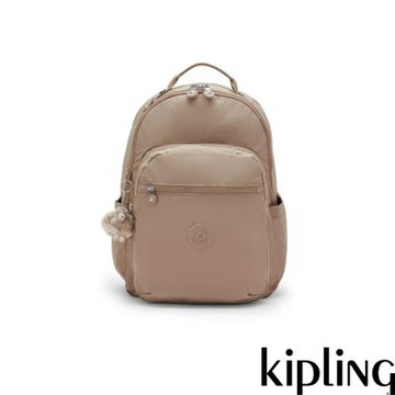 『首爾包』Kipling 淺棕褐色機能手提後背包-SEOUL