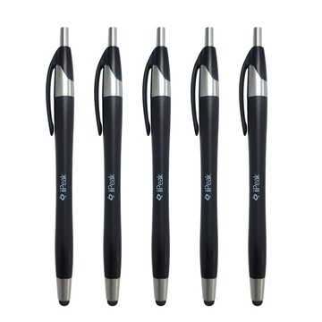 INPIC 智慧型手機平板兩用觸控原子筆  黑色  5個