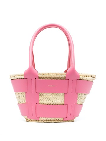 DeMellier - mini Santorini raffia tote bag - women - Raffia/Leather - One Size - Neutrals