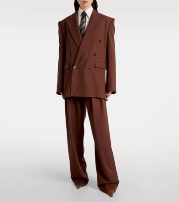 Saint Laurent Double-breasted wool gabardine blazer